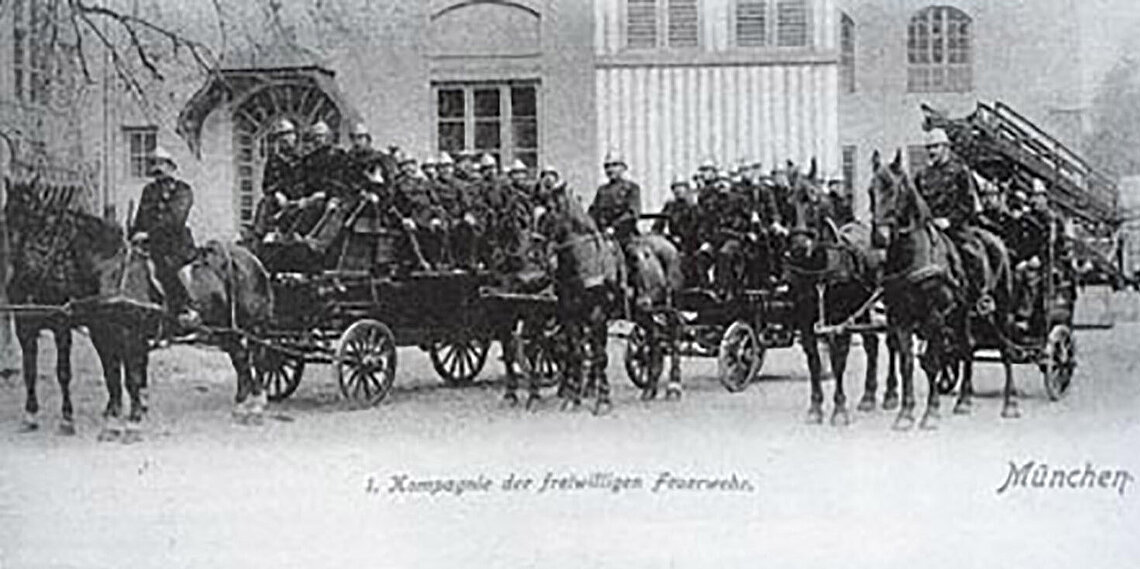 1. Kompanie der Freiwilligen Feuerwehr, ca. 1890